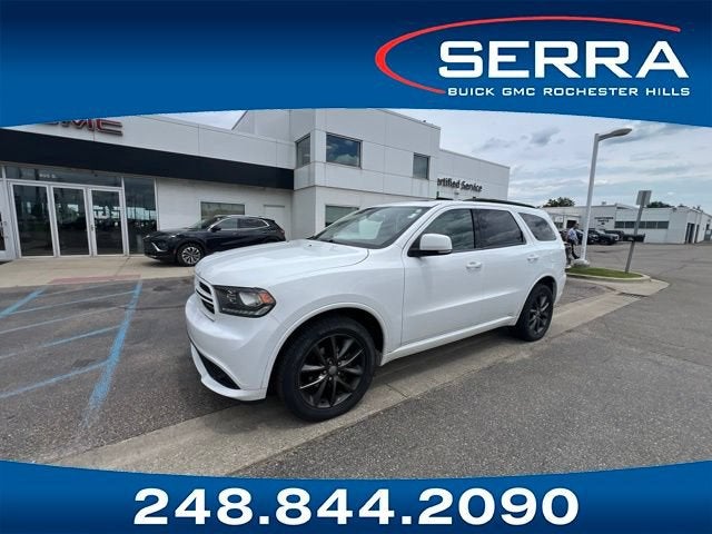 2017 Dodge Durango GT in White Knuckle Cle — front three-quarter view
