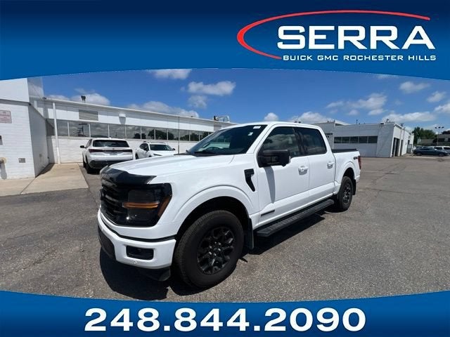 2024 Ford F-150 XLT in Oxford White — front three-quarter view