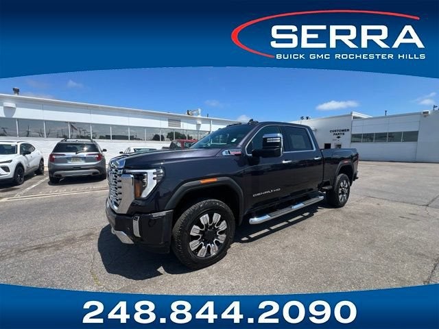 2024 GMC Sierra 2500 HD Denali in Titanium Rush Metallic — front three-quarter view
