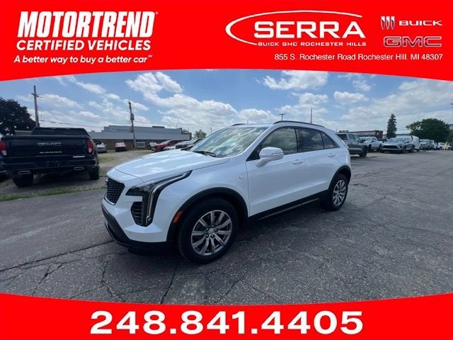 2023 Cadillac XT4 Sport in Crystal White Tricoat — front three-quarter view