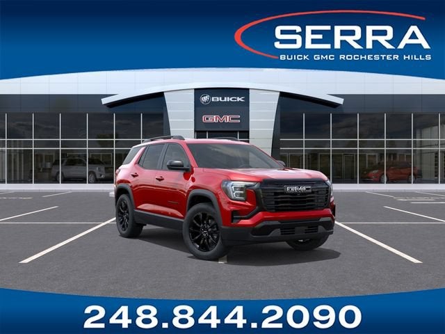 2027 GMC Terrain AWD Elevation in Volcanic Red Tintcoat — front three-quarter view