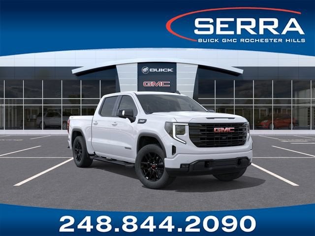2026 GMC Sierra 1500 Elevation in Summit White — front three-quarter view