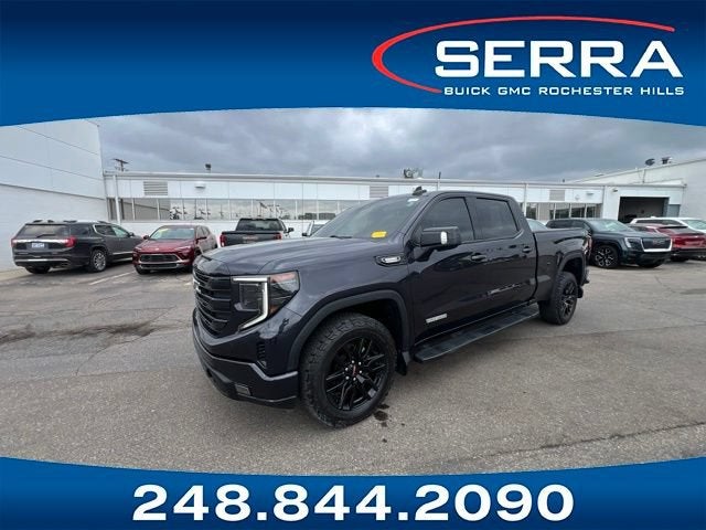 2022 GMC Sierra 1500 Elevation in Titanium Rush Metallic — front three-quarter view