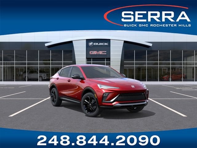 2026 Buick Envista Sport Touring in Brilliant Red — front three-quarter view
