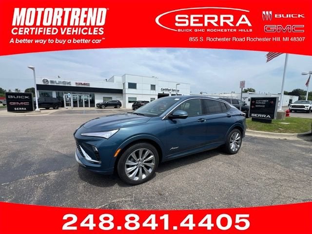 2024 Buick Envista Avenir in Ocean Blue Metallic — front three-quarter view