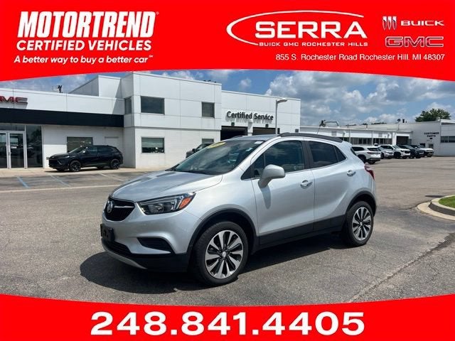 2022 Buick Encore Preferred in Quicksilver Metallic — front three-quarter view