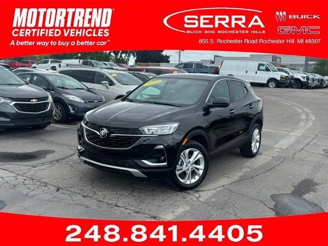2023 Buick Encore GX Preferred in Ebony Twilight Metallic — front three-quarter view